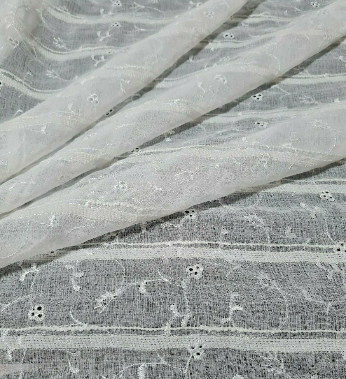 FABRIC VELVET STRIPED EMBROIDERY THIN POLYESTER-SOLD BY THE METRE