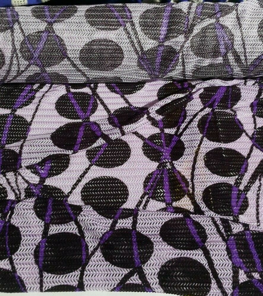 CIRCLE PRINTED STRETCH LACE FABRIC-2 COLOURS-SOLD BY THE METER