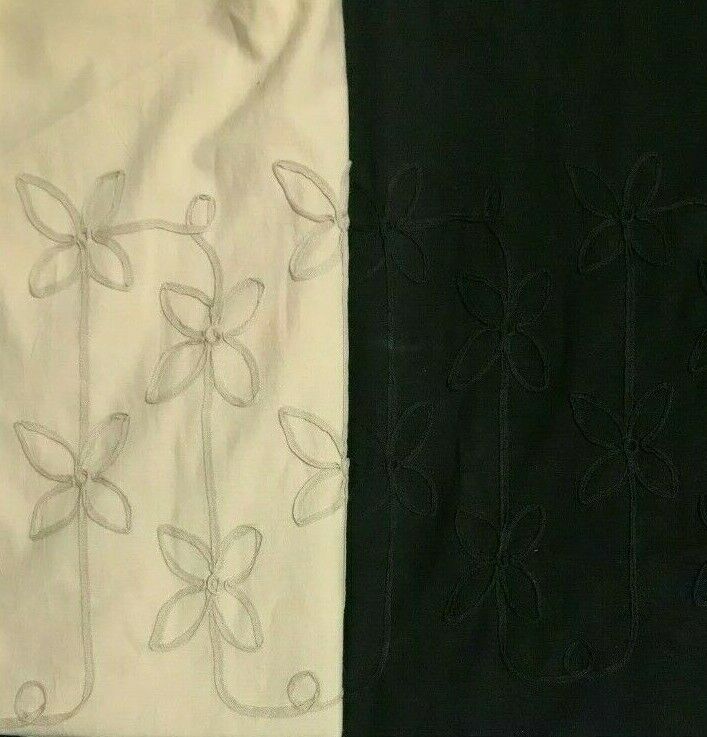 COTTON FABRIC FLORAL EMBROIDERED BORDER - SOLD BY THE PATTERN (85 CM)
