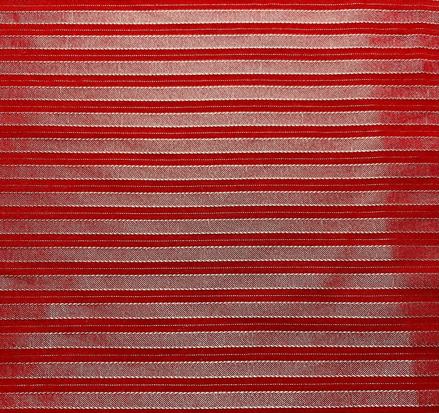 Shirt Fabric White Shiny Striped Red Colour 55" Sold By Metre