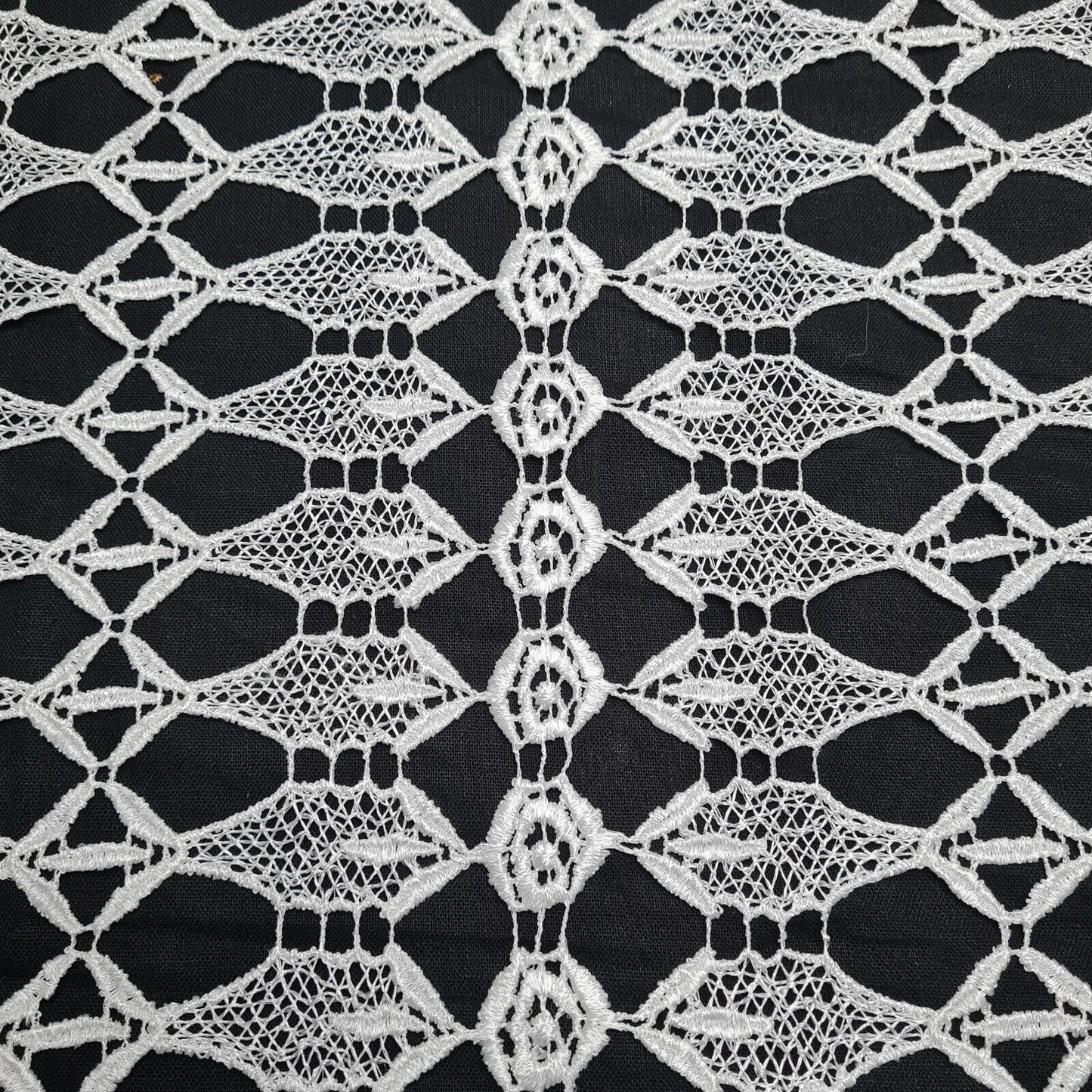 Guipure Lace Fabric White And Ivory Colours 24" Wide