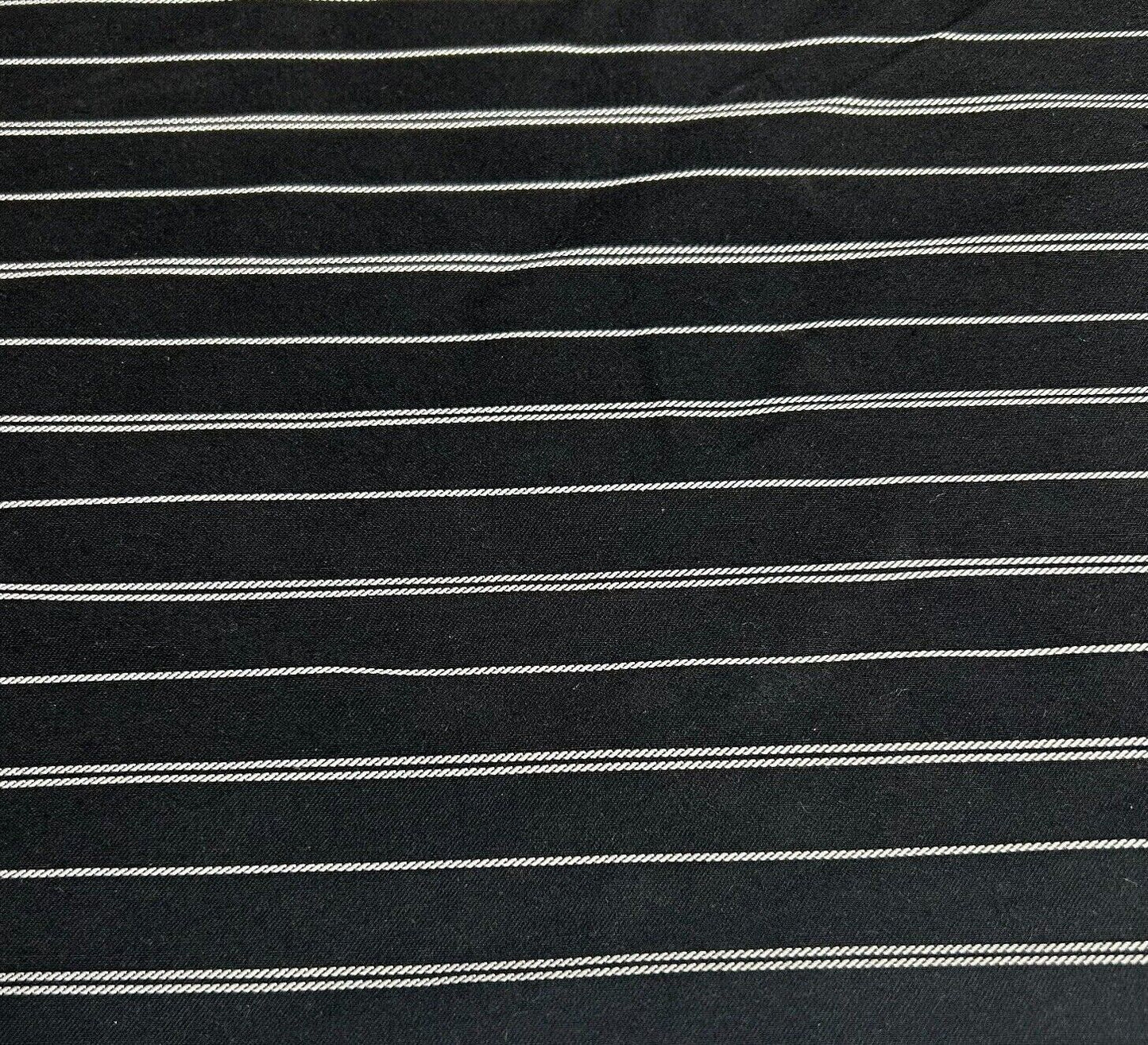 Bengaline Fabric Black White Striped 2-Way Stretch 55'' Wide Sold By The Metre