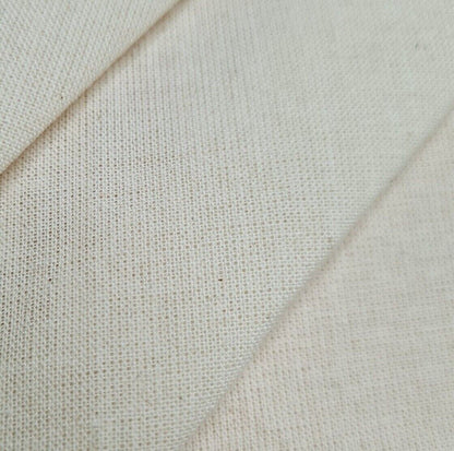 Cotton Calico Fabric Cream Colour Medium Weight 55'' Wide Sold By The Metre