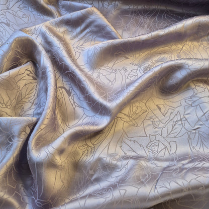 Pure Silk Jacquard Satin  Fabric 51" Wide Sold By Metre