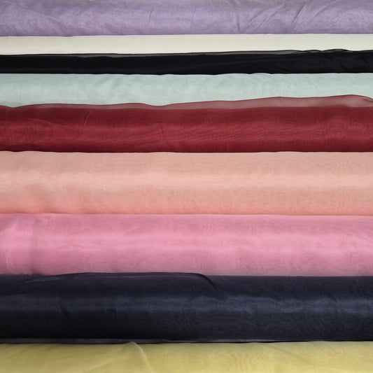 Pure Silk Organza Fabric 51" Wide Sold By Metre