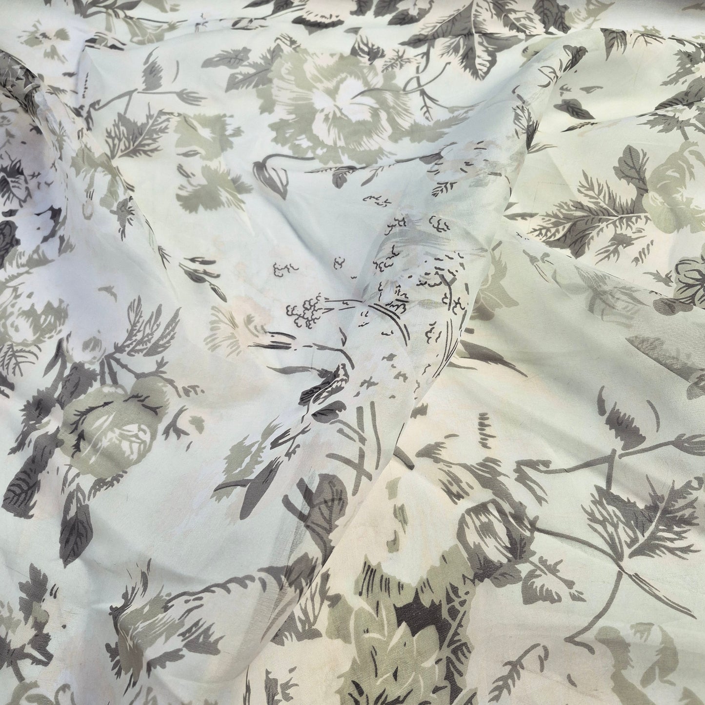 Printed Pure Silk Organza Fabric 43" Wide (Sold By Metre)