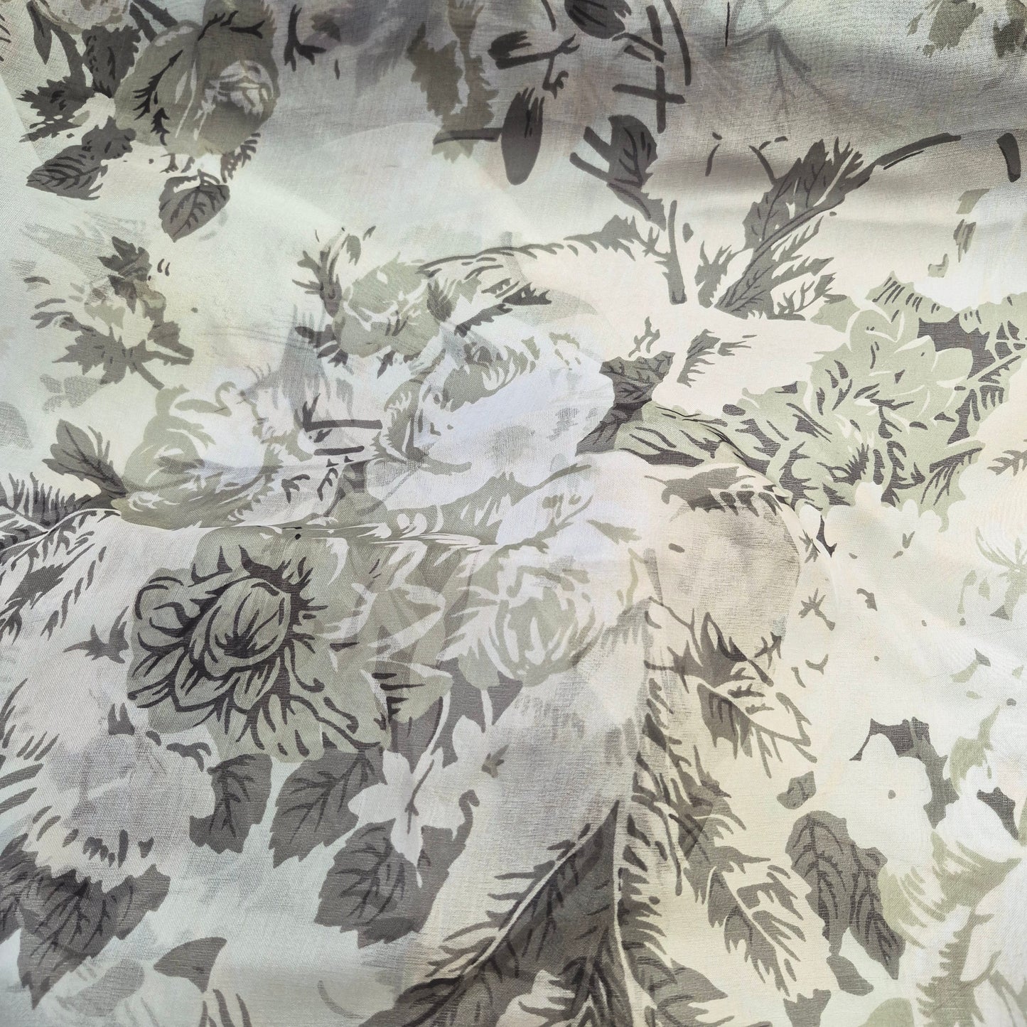 Printed Pure Silk Organza Fabric 43" Wide (Sold By Metre)