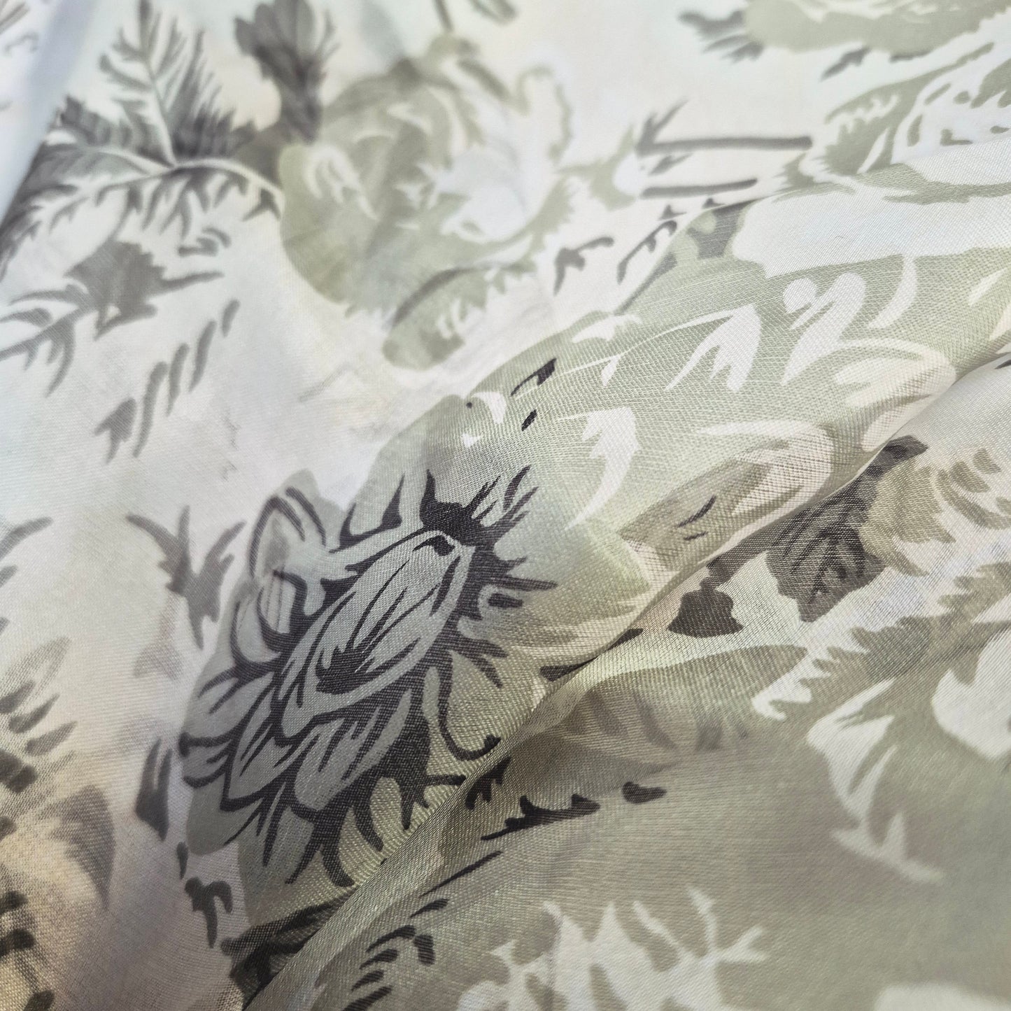 Printed Pure Silk Organza Fabric 43" Wide (Sold By Metre)