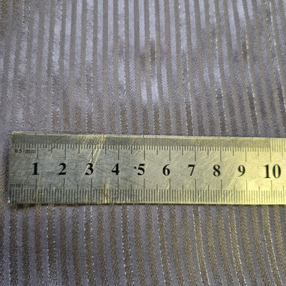 Silk Lurex Chiffon Fabric Satin Striped Grey Colour 55" wide