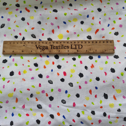Printed Linen Cotton Blend Fabric 55" wide