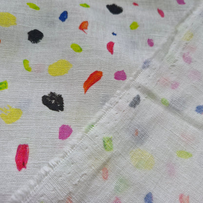 Printed Linen Cotton Blend Fabric 55" wide