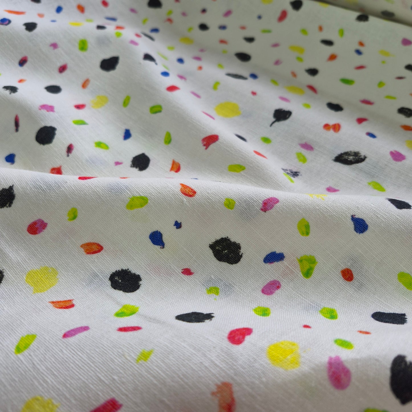 Printed Linen Cotton Blend Fabric 55" wide