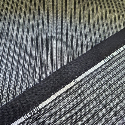 Pure wool suiting Fabric White and Black Stripes 55" wide