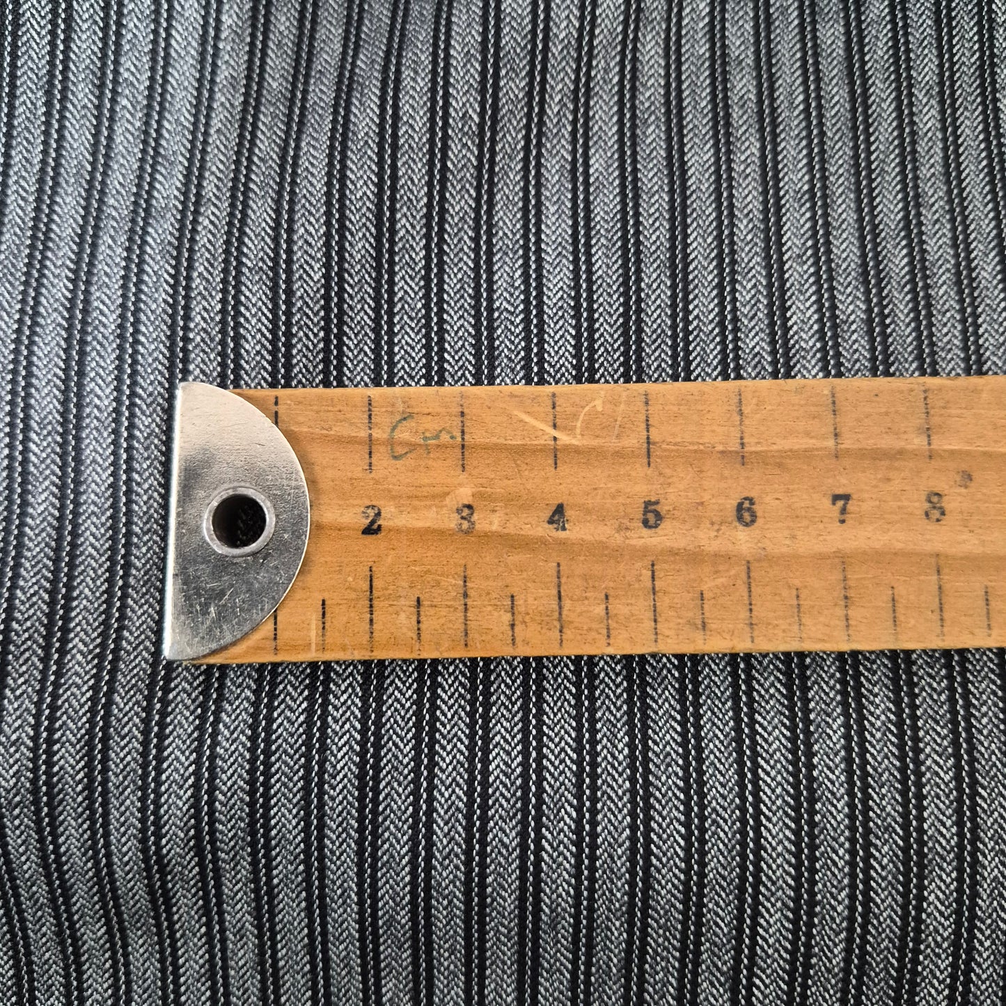 Pure wool suiting Fabric White and Black Stripes 55" wide