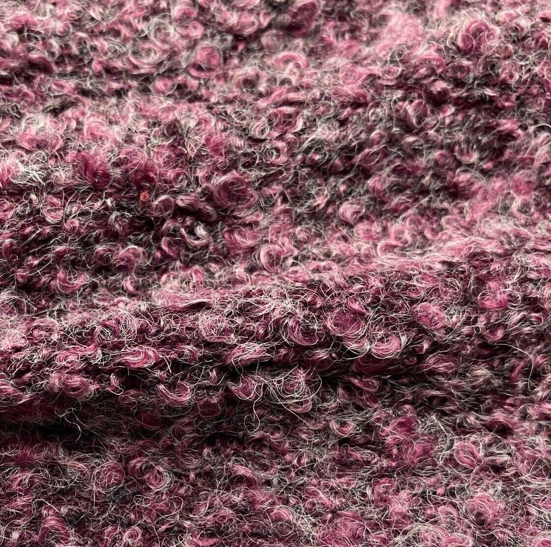 Wool Blend Boucle Knit Fabric Purple Colour Sold By The Metre – Vega  Textiles