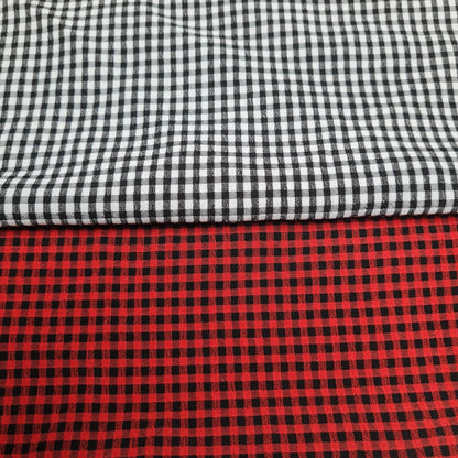 Checked Viscose Blend Fabric 55" Wide Non-Stretch