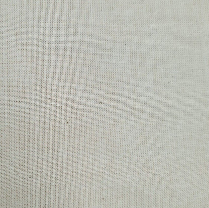 Cotton Calico Fabric Cream Colour Medium Weight 55'' Wide Sold By The Metre