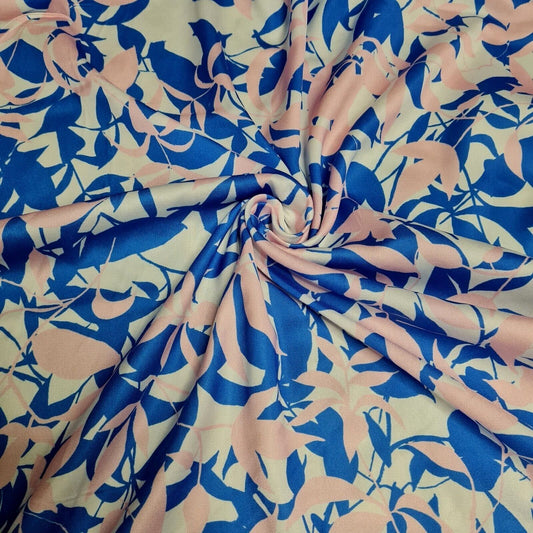 Silky Satin Fabric Abstract Printed Non Stretch 55" Wide Sold By Metre