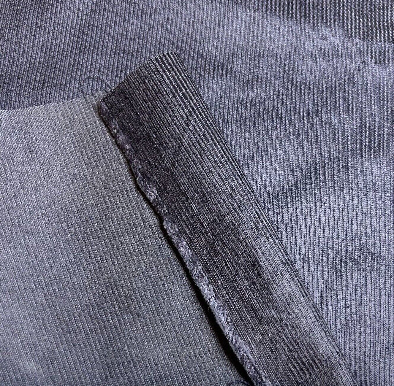 Cotton Corduroy Fabric Shiny Grey Colour 13 wale 55" Wide 300 gsm