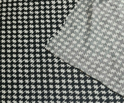 Viscose Jersey Fabric Black and White Printed 4 Way Stretch 57"