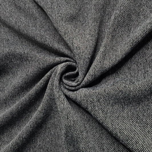 Viscose Polyester Blend Fabric Black And White Melange Jacket, Dressmaking 55''