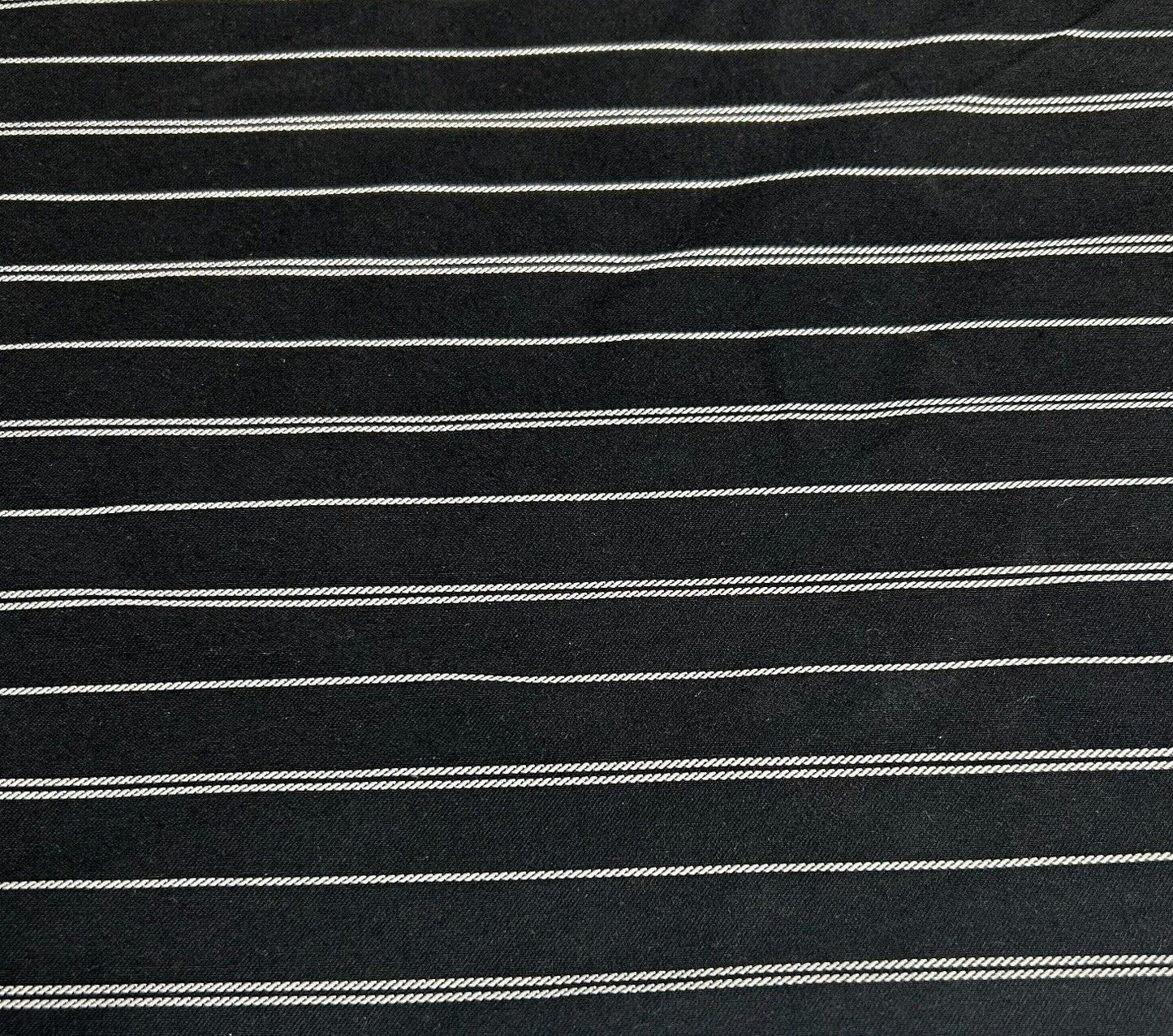 Bengaline Fabric Black White Striped 2-Way Stretch 55'' Wide Sold By The Metre