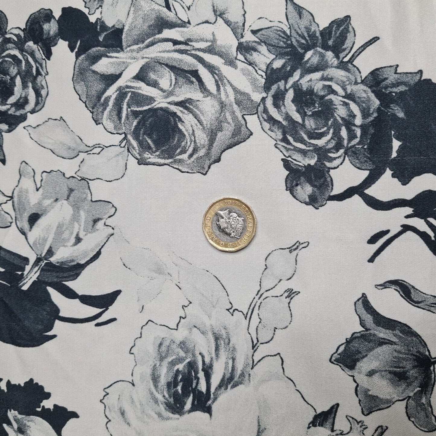 Cotton Satin Fabric Floral Printed 55'' Wide 2 Way Stretch By The Metre