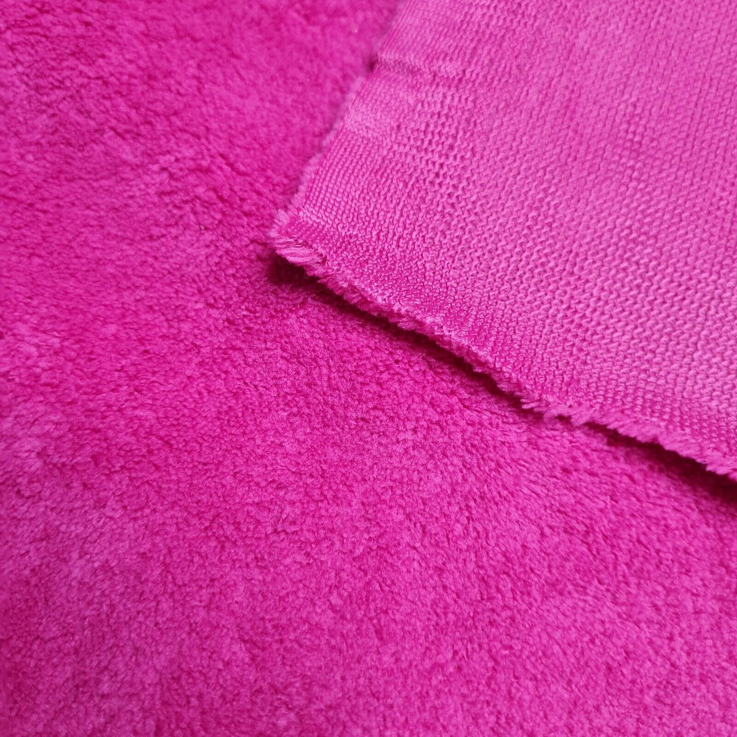 Fleece Teddy Fabric Fuschia Super Soft Fluffy Material 55"Wide Sold by Unit