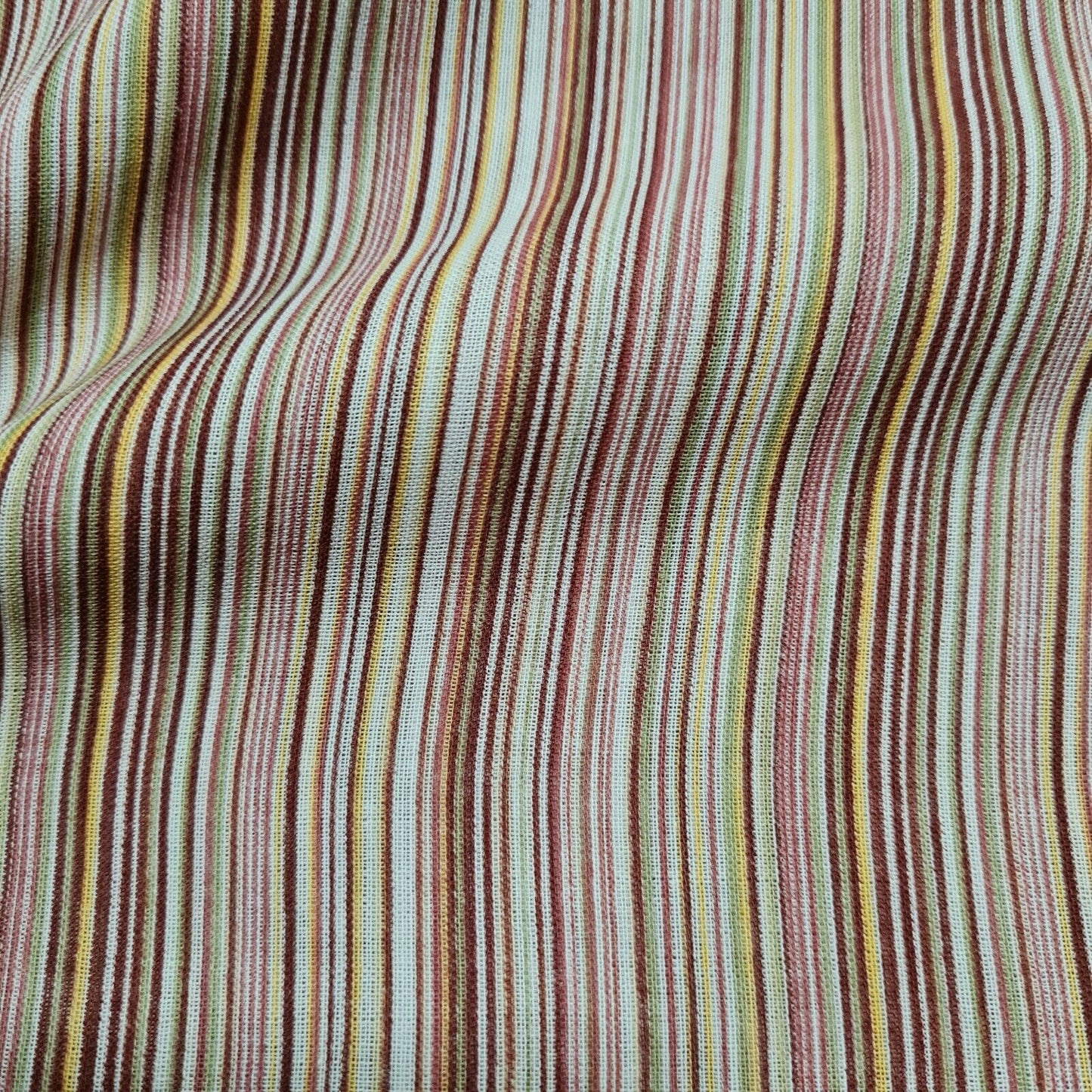 Cotton Voile Fabric Multicolour Striped 53" Wide Sold By The Metre