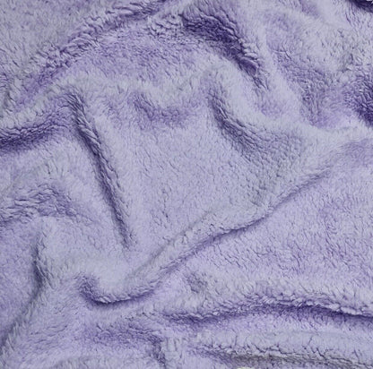 Fleece Teddy Fabric Lilac Colour Super Soft Shaggy Fluffy Material 55"Wide Sold by Unit