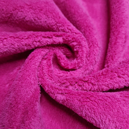 Fleece Teddy Fabric Fuschia Super Soft Fluffy Material 55"Wide Sold by Unit