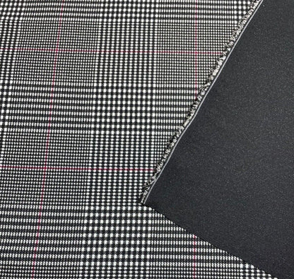 Woven Dressmaking Fabric Checked 2 Way Stretch 51" Wide