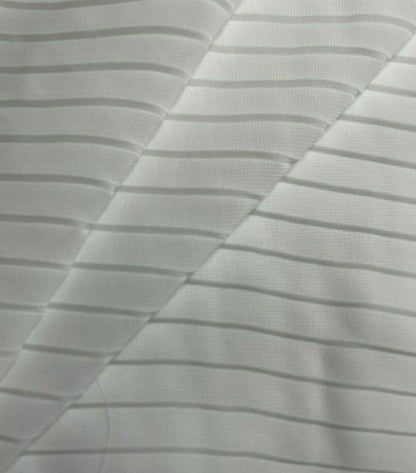 Pleated Chiffon Fabric Off White Colour 55" Wide By The Metre