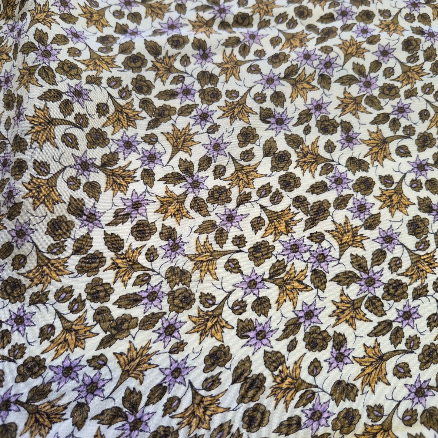 Pure Silk Crepe Fabric Small  Floral Printed 55" Wide