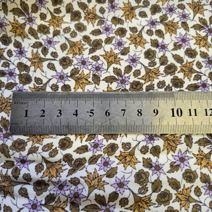 Pure Silk Crepe Fabric Small  Floral Printed 55" Wide