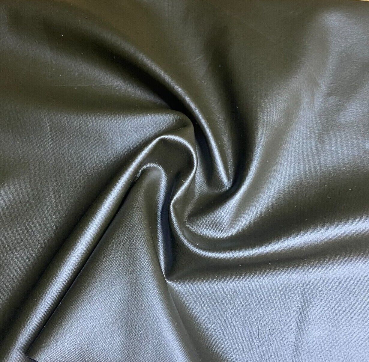 PU Leather Looking Jersey Fabric Stretch Waterproof Khaki Colour 55" Wide