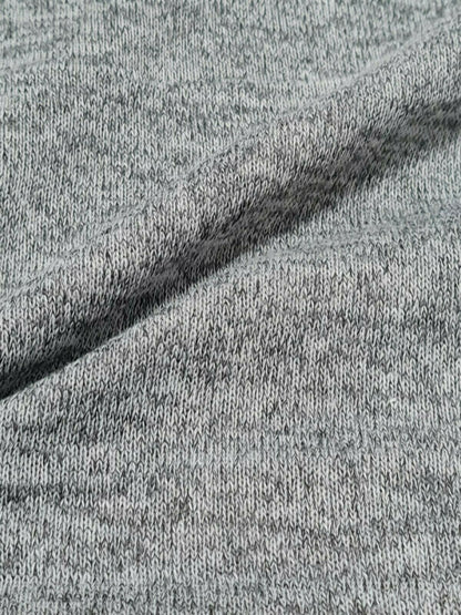 KNIT FABRIC GREY MELANGE THIN SWEATER -SOLD BY METRE