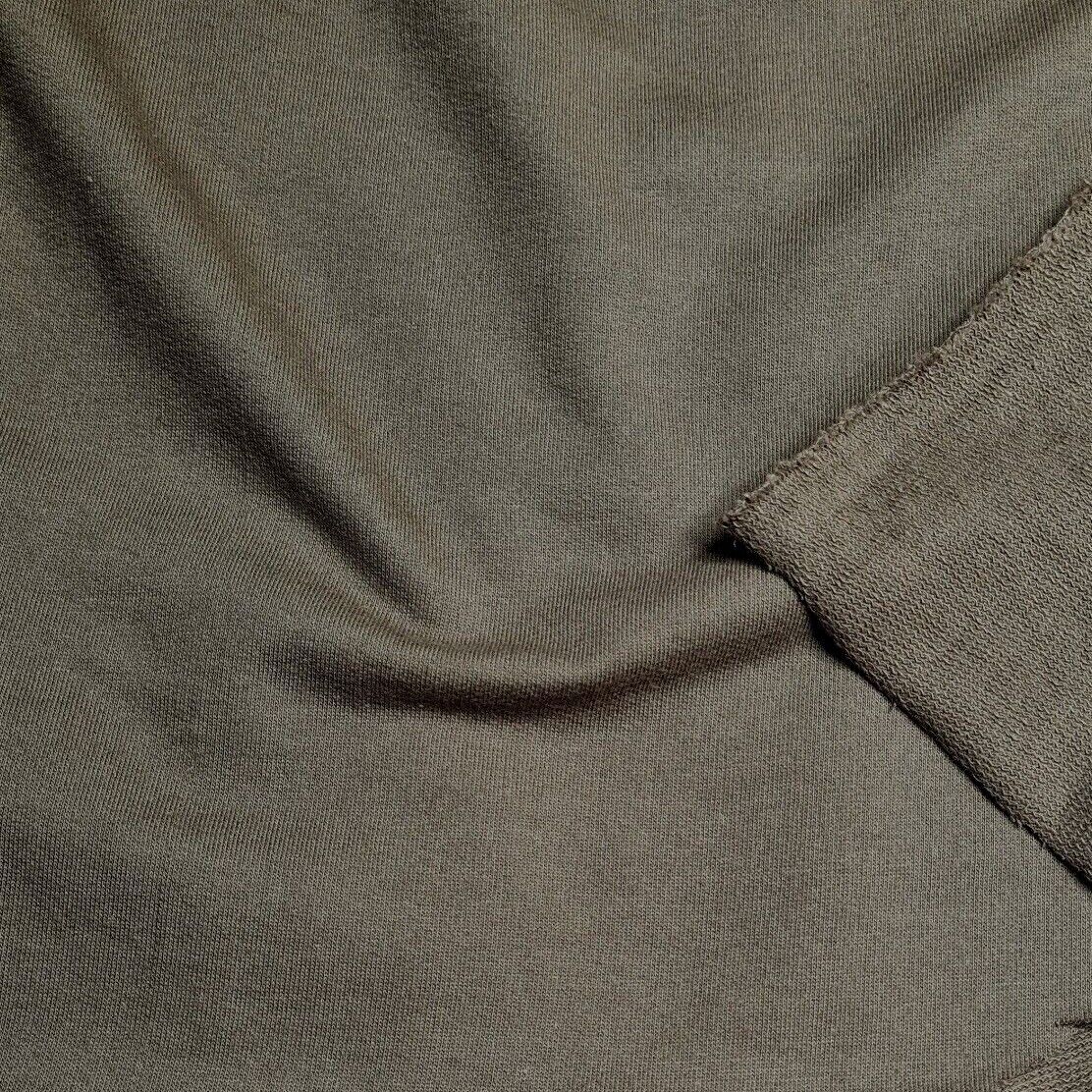 Cotton Sweatshirt Knit Fabric Light Weight Brown Colour 55" Wide