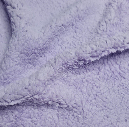 Fleece Teddy Fabric Lilac Colour Super Soft Shaggy Fluffy Material 55"Wide Sold by Unit