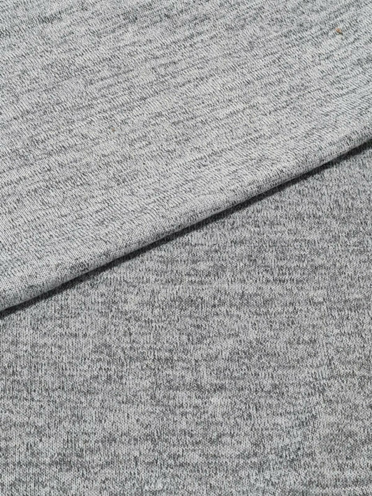 KNIT FABRIC GREY MELANGE THIN SWEATER -SOLD BY METRE