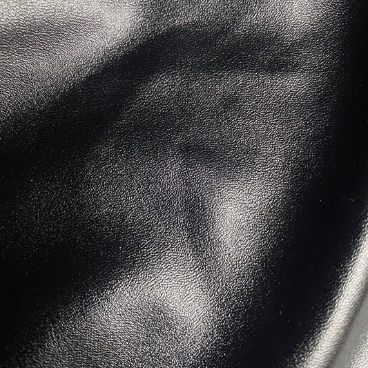PU Faux Leatherette Fabric Stretch Waterproof Black Colour 55" Wide