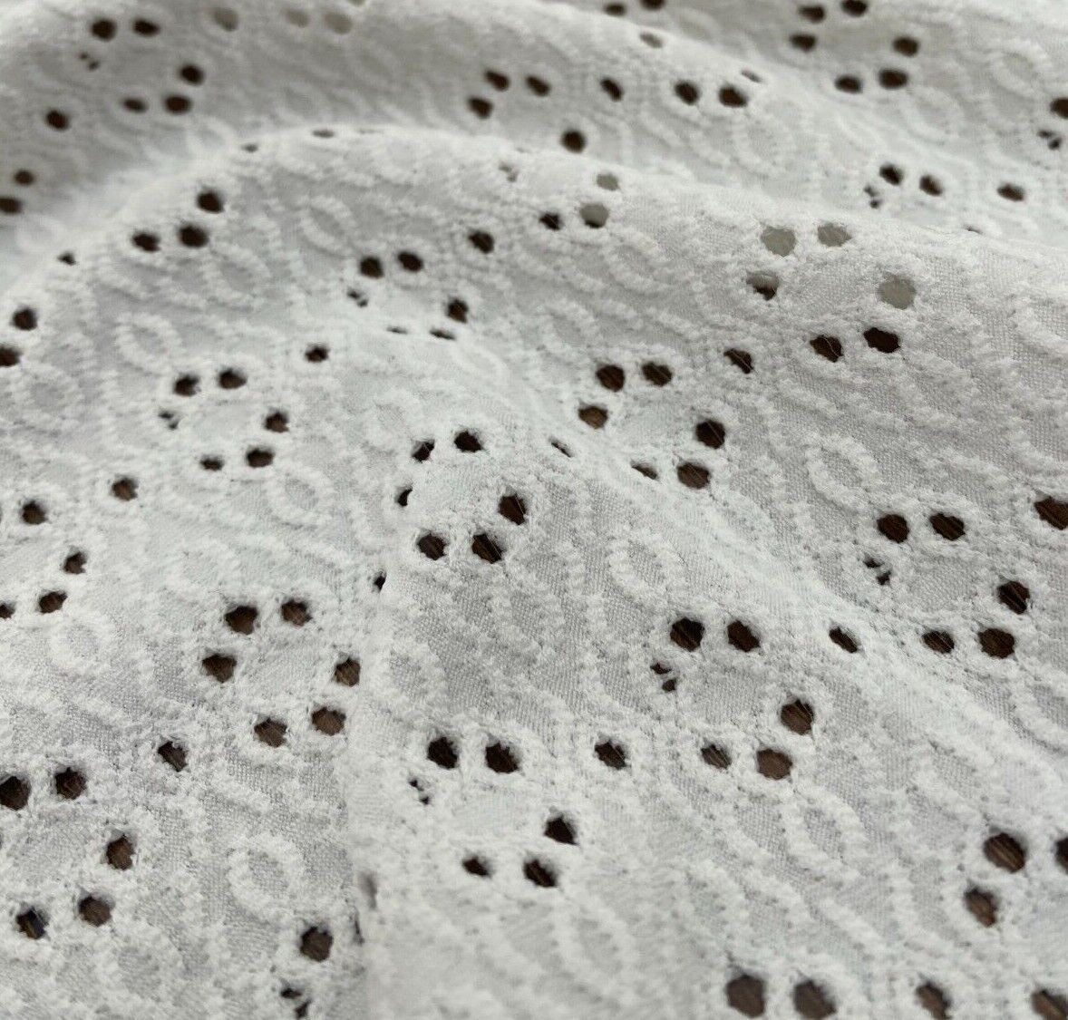Anglaise jersey Fabric Polyester 55" Wide 4 Way Stretch Sold By Metre