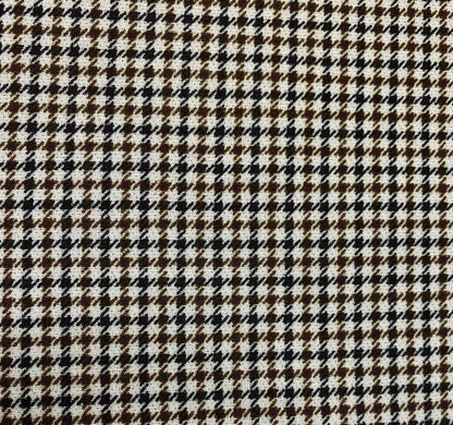 Woven Dressmaking Fabric Houndstooth Printed Non Stretch 47" Wide