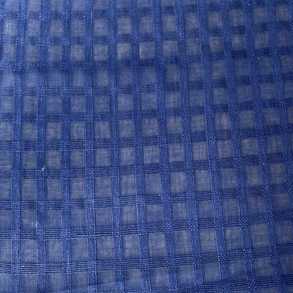 Checked Linen Cotton Blend Fabric