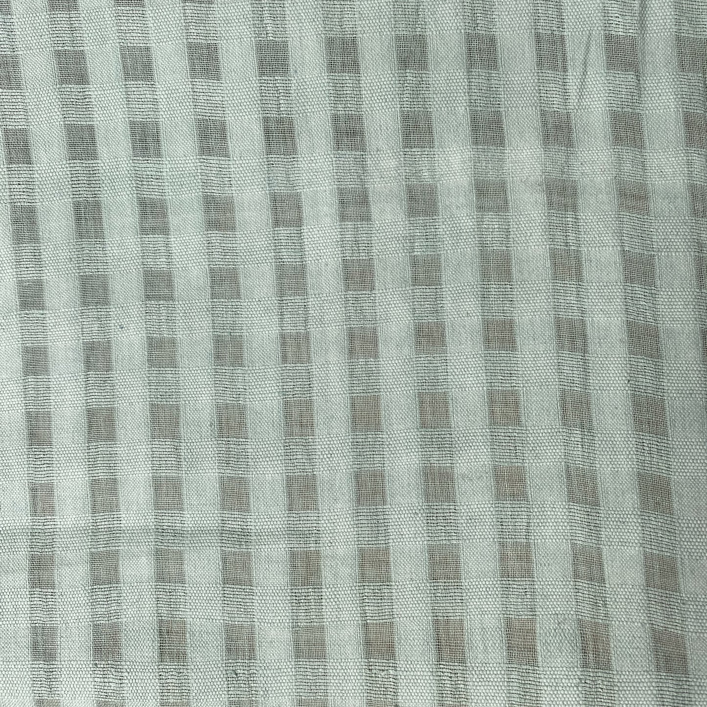 Checked Linen Cotton Blend Fabric