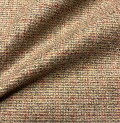 Checked Vintage Wool Blend Fabric 59" Wide