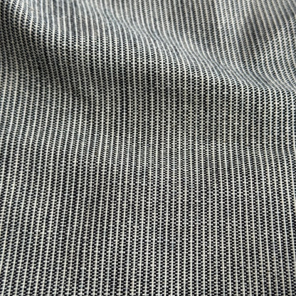 12 Oz Stripe Weave Sustainable Cotton Denim Fabric Indigo & Off White