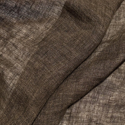 100% Linen Soft And Thin Brown Melange Fabric For Crafts Curtain Clothes 55" Wide