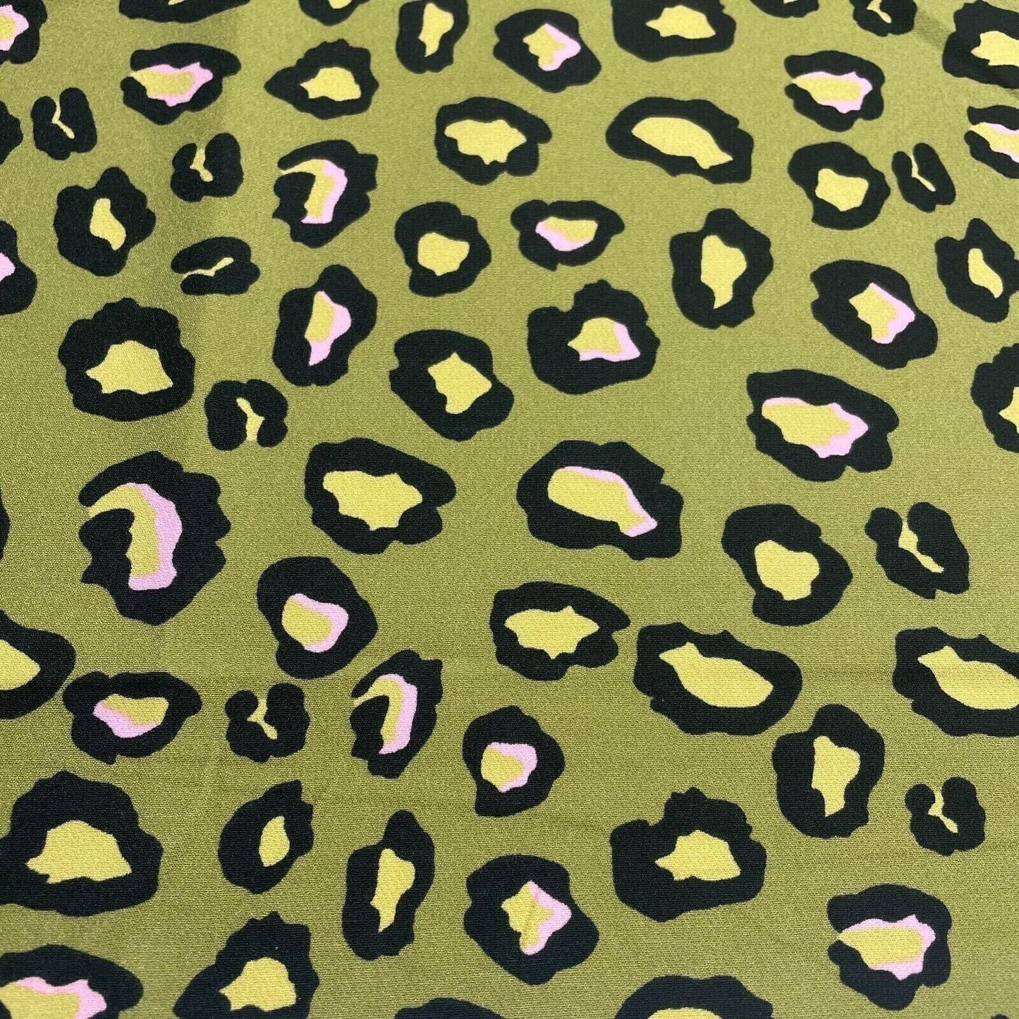 Woven Dressmaking Fabric Leopard Print 4 Way Stretch 55" Wide