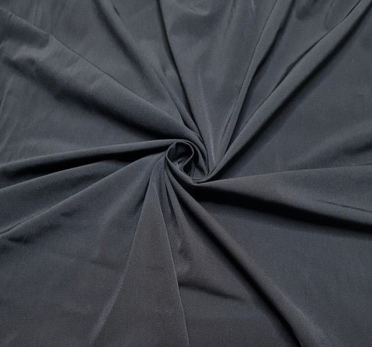 Silky Touch Dressmaking Fabric Black Colour 4 Way Stretch Woven 51" Wide